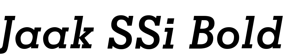 Jaak SSi Bold Italic Yazı tipi ücretsiz indir